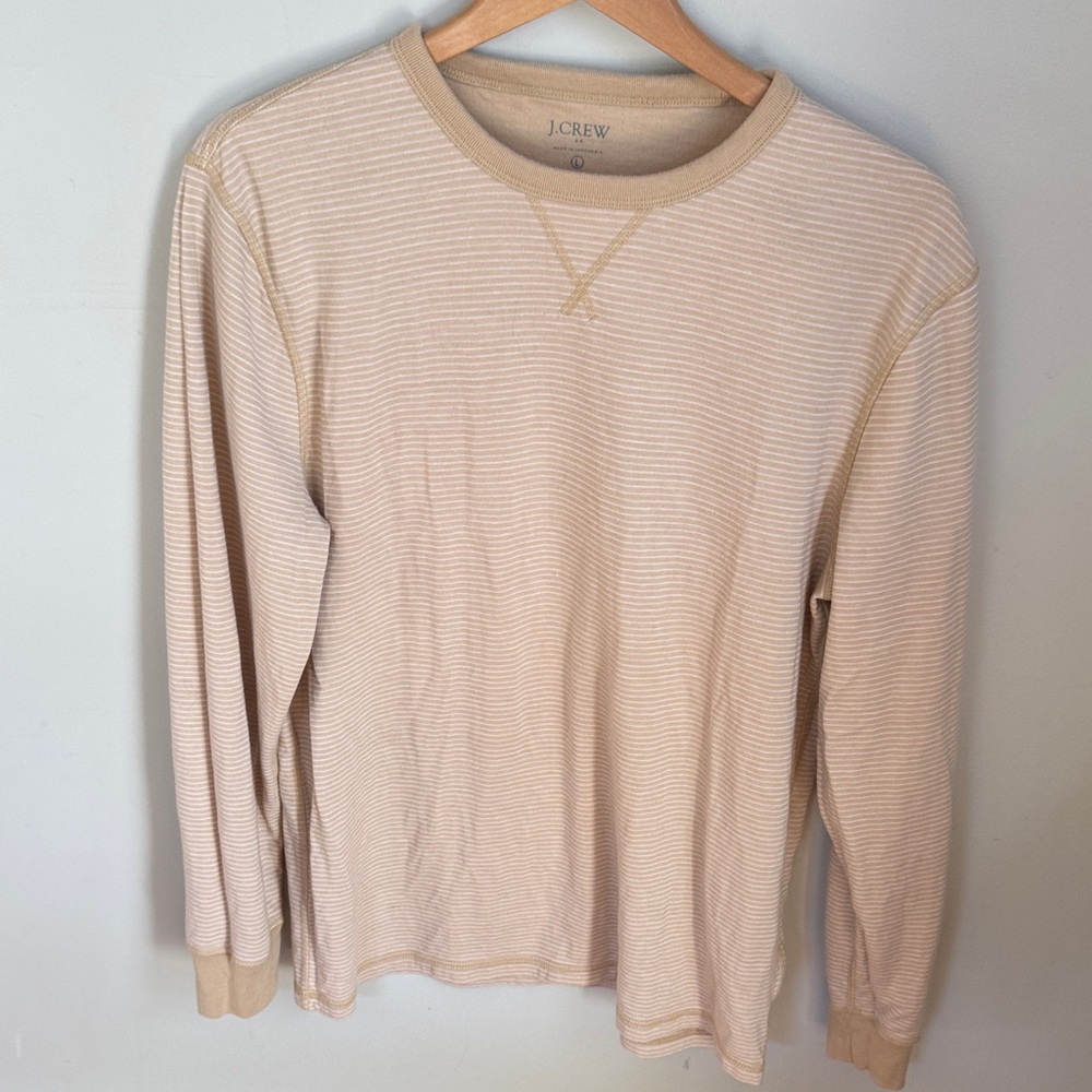J. Crew Factory Beige Striped Men's Shirt